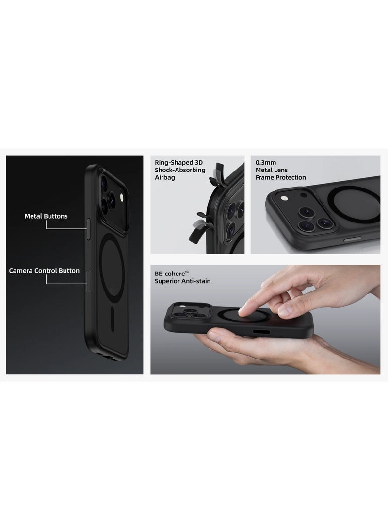 بينكس جراب Benks المميز لهاتف iPhone 17 Pro Max بلون ضبابي، متوافق مع زر التحكم بالكاميرا، ومتوافق مع MagSafe، جراب حماية عسكري مصنوع من ألياف كيفلر من دوبونت - Image 3